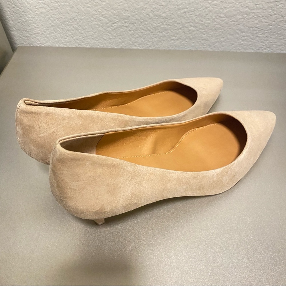 NWOB J.Crew Dulci Suede Kitten Heels In Kraft Brown - Size 8.5 - Picture 4 of 9
